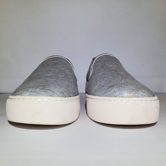 Graceland Women’s Size 44 EUR (approx 12.5 US) Silver Pearl Slip On Sneakers - Picture 10 of 11